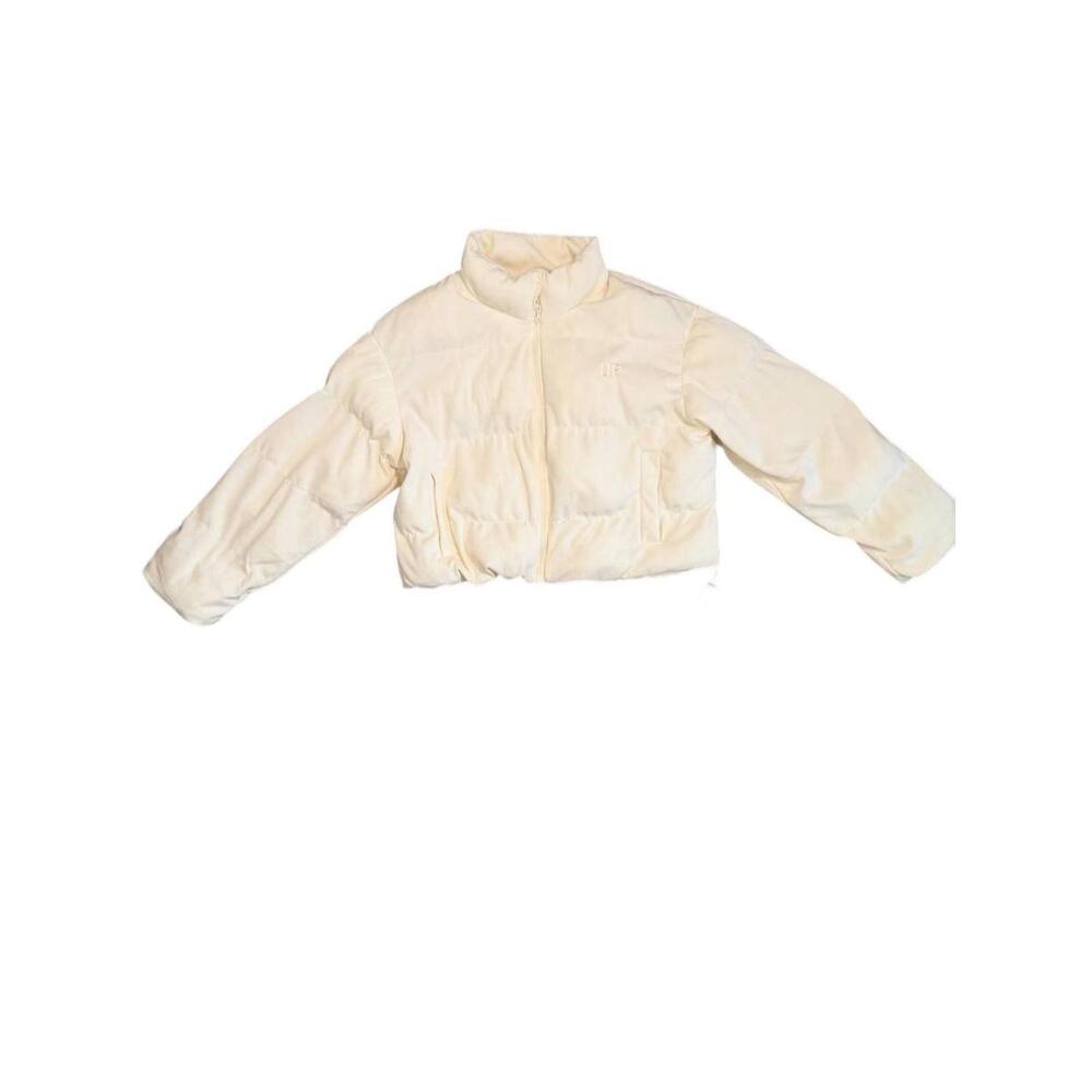 Dazy Off-White Corduroy Puffer Jacket – Size L